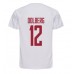 Cheap Denmark Kasper Dolberg #12 Away Football Shirt World Cup 2022 Short Sleeve